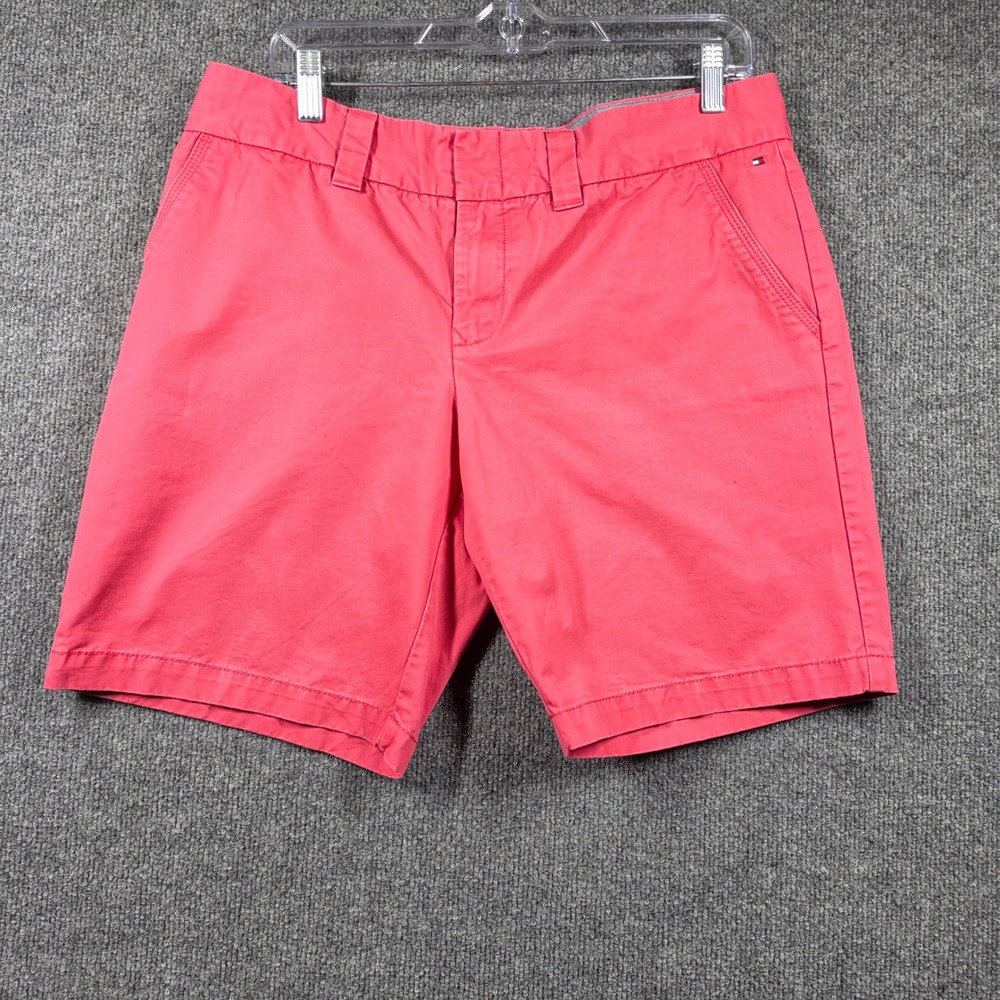 Tommy Hilfiger Hollywood Chino Shorts Womens 12 Solid Cotton Pink